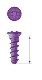 Non locking screw,Ø 3.0 ,Ø 2.3, 06mm,  Green