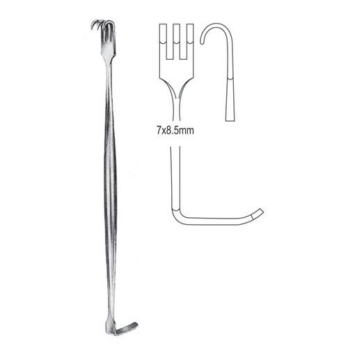 Senn Mueller Retractor, Blunt, 16cm