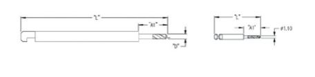 Facial Drill Bit For Surgical, Ø 1.0mm, 65mm, 4mm