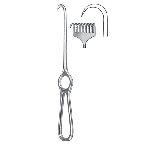 Kocher Retractor, 8 Prongs, Sharp, 22cm