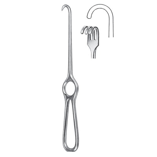 Kocher Retractor, 3 Prongs, Blunt, 22cm