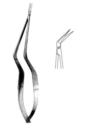 Micro Scissors, Angled, 18cm