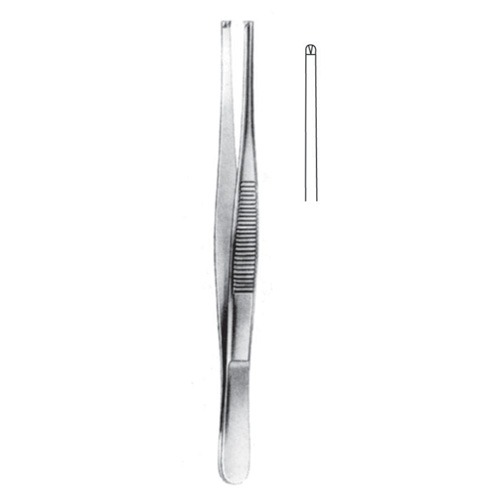 Tissue Forceps, Slender 1x2 Teeth, 16cm