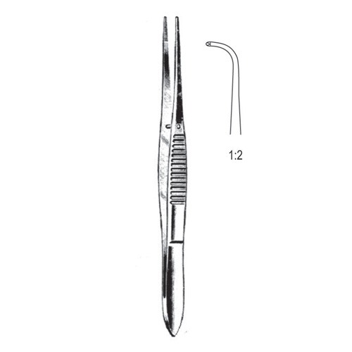 Micro Tissue Forceps, 1x2 Teeth, Cvd, 12cm