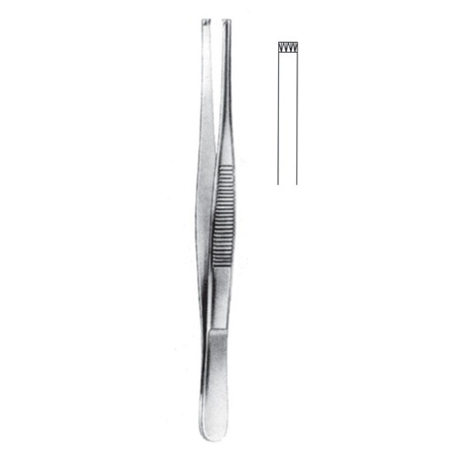 Tissue Forceps, Regular, 4x5 Teeth, 18cm