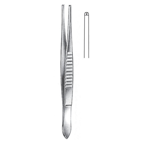 USA Model Tissue Forceps, 1x2 Teeth, 14cm