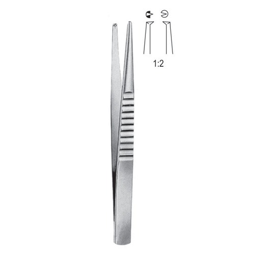 Treves Tissue Forceps, 1x2 Teeth, 12.5cm