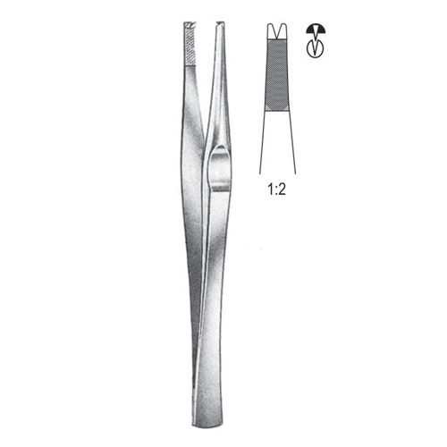 Lane Tissue Forceps, 1x2 Teeth, 15cm