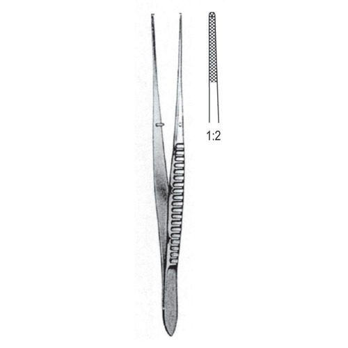 Waugh Tissue Forceps, 1x2 Teeth, 15cm