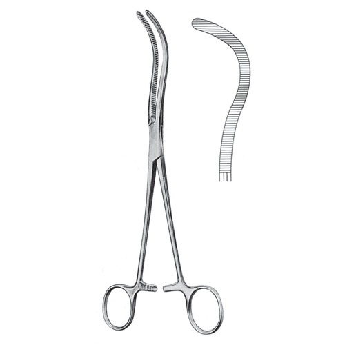 Guyon Kidney Pedicle Clamp Forceps, 23cm