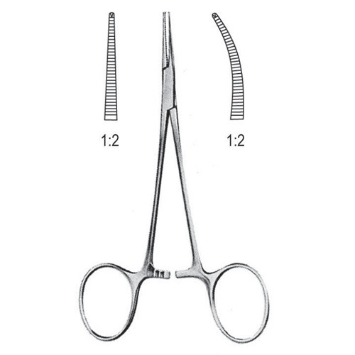 Micro Mosquito Artery Forceps, 1x2 Teeth, Str, 12cm