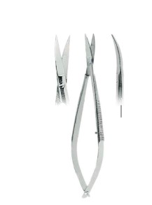 Noyes (Castroviejo)   Gum Scissors Curved, very thin beaks Fig. 1(12cm)