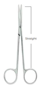 Metzenbaum-Delicate  Dissecting Scissors Straight Fig. 1(14.5cm)