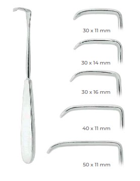 Retractors (Langenbeck 21cm) mm. 30x16