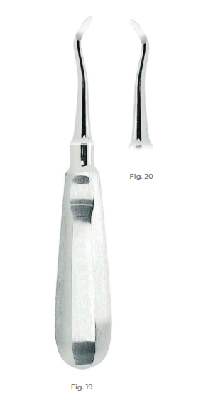 Root Elevators with stainless steel handle Fig. 20