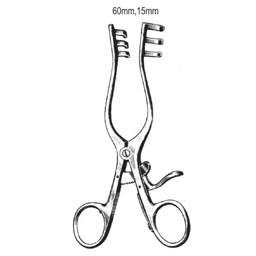 West Self Retaining Retractor, 60x15mm, Blunt, 13cm