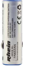 Rhein Li Ion Sealed Rechargeable Battery 3.7V