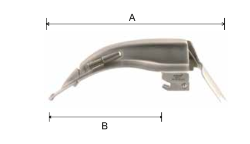 Conventional Flexible Tip Macintosh Blade Mac 1, 92 x 69mm (2.5V Xenon)