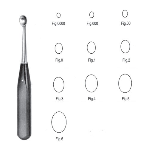 Volkmann Bone Curettes, 17cm, Fig. 0000