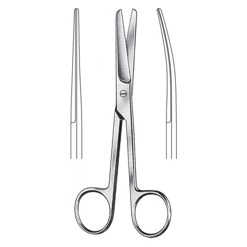 Standard Operating Scissors, B/B, Cvd, 15.5cm