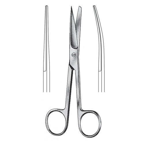 Standard Operating Scissors, S/B, Cvd, 15.5cm