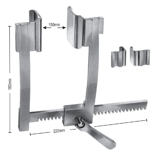 De Bakey Rib Spreaders, 40x40mm