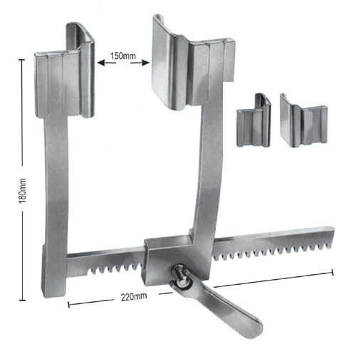 De Bakey Rib Spreaders, 50x50mm