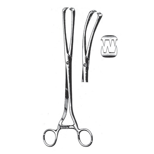 Museux Tenaculum Forceps, 26cm (Curved Sideway) 13 mm