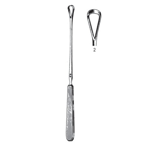 Sims Uterine Curettes, Sharp, 25cm