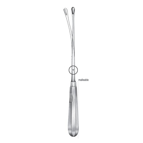 Recamier Uterine Curettes, Sharp, 14 mm, (Malleable)