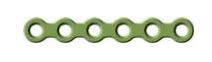 [MLS-30-06M] Straight LOC Plate 6 Holes,Thickness 2.0 mm Green