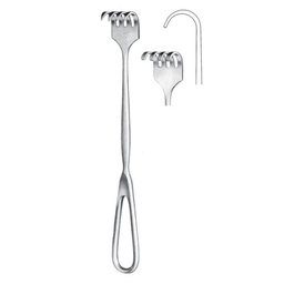 [RI-240-04] Retractor, 4 Prongs, Blunt, 22cm