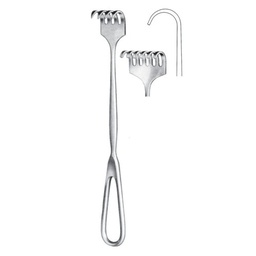 [RI-240-06] Retractor, 6 Prongs, Blunt, 22cm