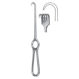 [RI-234-04] Kocher Retractor, 4 Prongs, Semi Sharp, 22cm