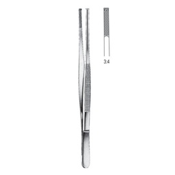 [RF-186-18] Stille-Barraya Tissue Forceps, 3x4 Teeth, 18cm