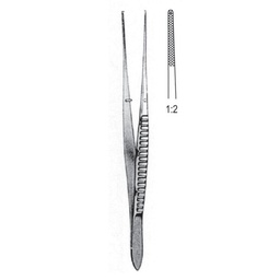 [RF-224-18] Waugh Tissue Forceps, 1x2 Teeth, 18cm