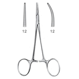 [RG-150-12] Micro Mosquito Artery Forceps, 1x2 Teeth, Cvd, 12cm