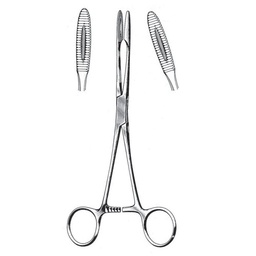 [RH-116-26] Gross Maier Dressing Forceps, Serrated Tip, Str Jaw W/ Rachet, 26.5cm