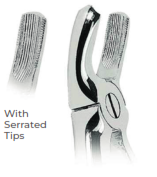 [RDJ-100-17] Extracting Forceps With serrated tips Upper molars, right  Fig. 17