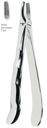 [RDJ-100-01/A] Extracting Forceps with Coderella handle With serrated tips for  Upper incisors and canines  Fig. 1