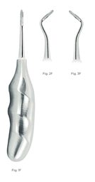 [RDJ-122-23/A] Flohr Root Elevators with Anatomically Shaped Handle in stainless steel Fig. 3F