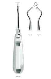 [RDJ-122-21] Flohr Root Elevators with stainless steel handle 3 mm Fig. 1F