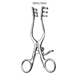 [RJ-162-13] West Self Retaining Retractor, 60x15mm, Sharp, 13cm