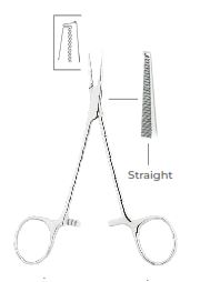 [RDJ-314-12] Halstead-Mosquito  Elastic Forceps Straight Fig. 1  (12 cm)