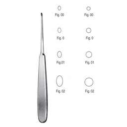 [RO-254-20] Williger Bone Curettes, 17.5cm, Fig. 00