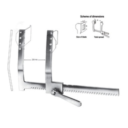 [RS-254-00] Finochietto Rib Spreaders (3 Pairs Of Exchangeable Blades), S/S,