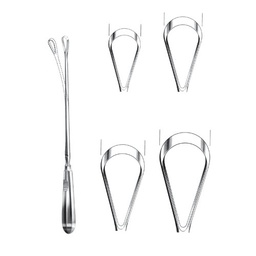 [RAE-536-40] Bumm Uterine Curettes, Sharp, 34cm, 40 mm, (Malleable)